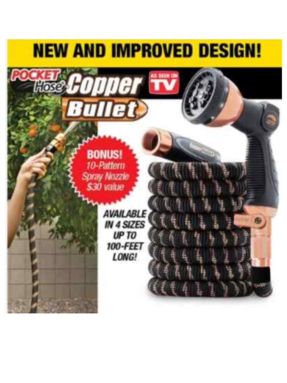 COPPER BULLET HOSE NWT 74' Foot Expansion